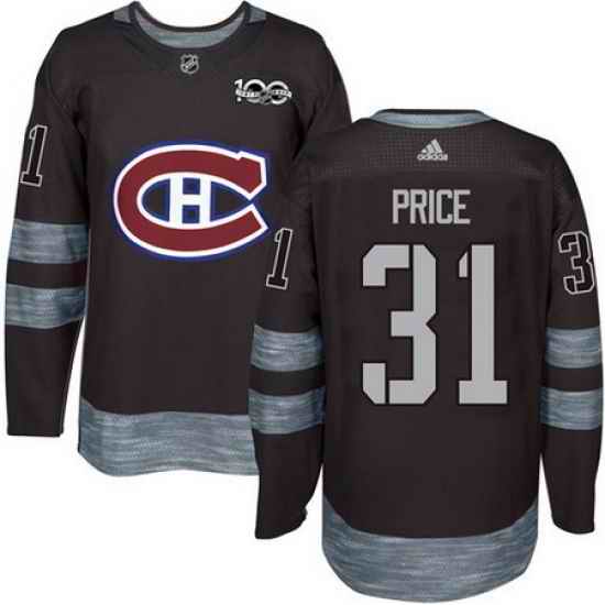 Canadiens #31 Carey Price Black 1917 2017 100th Anniversary Stitched NHL Jersey